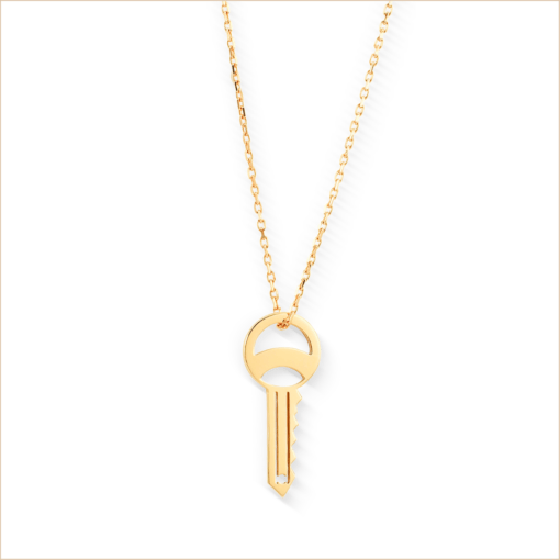 collier clé or recyclé 18 carats aupiho joaillerie