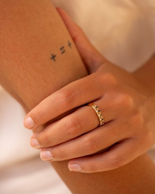 bague or et diamants or recyclé 18 carats rock me aupiho joaillerie