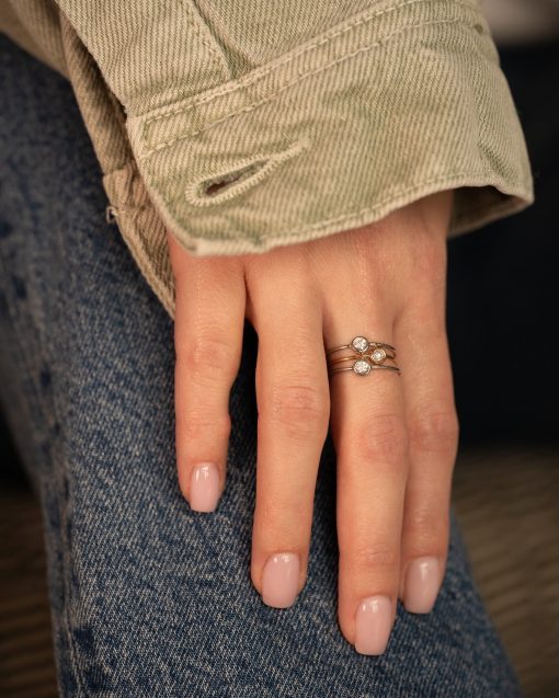 bague solitaire diamant Alice or 18 carats aupiho joaillerie