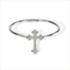 bague croix or blanc et diamants blancs or recyclé 18 carats aupiho joaillerie