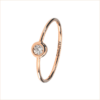 bague solitaire or rose et diamant blanc or recyclé 18 carats aupiho joaillerie