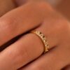 bague or et diamants or recyclé 18 carats rock me aupiho joaillerie