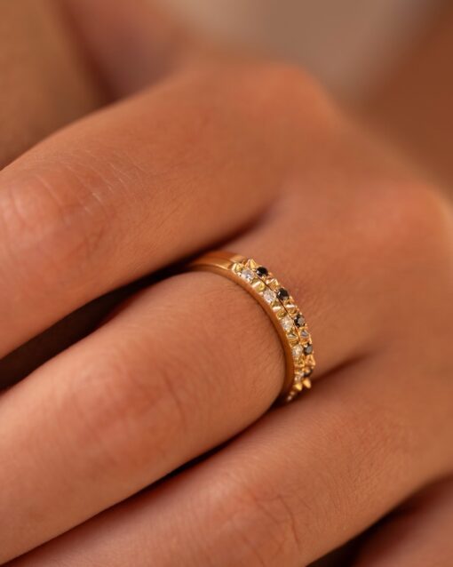 bague or et diamants or recyclé 18 carats rock me aupiho joaillerie
