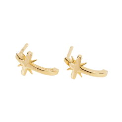 boucle d'oreille croix or jaune or recyclé 18 carats aupiho joaillerie
