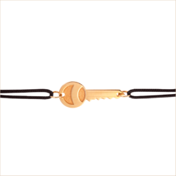 key cord bracelet yellow gold 18 carat recycled gold aupiho jewellery