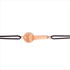 key cord bracelet pink gold 18 carat recycled gold aupiho jewellery