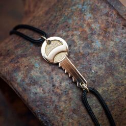 key cord bracelet yellow gold recycled gold 18 carats aupiho jewellery