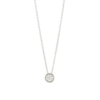 collier solitaire or blanc et diamant blanc or recyclé 18 carats aupiho joaillerie