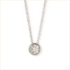 collier solitaire or blanc et diamant blanc or recyclé 18 carats aupiho joaillerie