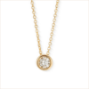 collier solitaire or jaune et diamant blanc or recyclé 18 carats aupiho joaillerie