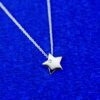 collier étoile or blanc et diamant blanc or recyclé 18 carats aupiho joaillerie