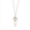 collier clé or blanc or recyclé 18 carats sésame aupiho joaillerie
