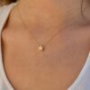 collier étoile or jaune et diamant blanc or recyclé 18 carats aupiho joaillerie