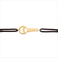 bracelet cordon clé évidée en or recyclé 18 carats aupiho joaillerie