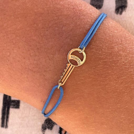 key cord bracelet yellow gold 18 carat recycled gold aupiho jewellery