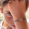 bracelet cordon bleu de couleur bracelet cordon clé en or sésame enfant or recyclé 18 carats aupiho joaillerie