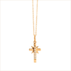 collier croix obsession diamants blancs twist étoile croix revisitée chaine fine or rose 18 carats recyclé