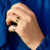 Oval signet ring in 18 carat gold aupiho jewellery