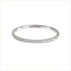 wedding ring white gold diamonds 18 carats recycled gold aupiho jewellery