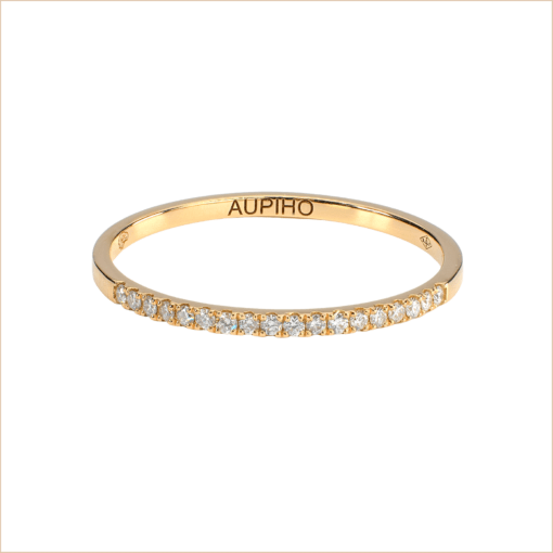 Eternelle gold and diamonds ring wedding ring yellow gold diamonds 18k recycled gold aupiho jewellery
