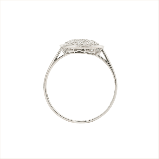 bague fiançailles or blanc et diamants blancs or recyclé 18 carats aupiho joaillerie