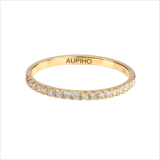 wedding ring yellow gold diamonds 18 carats recycled gold aupiho jewellery
