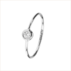 bague solitaire or blanc et diamant blanc or recyclé 18 carats aupiho joaillerie