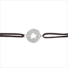 bracelet cord star medal white gold 18 carats recycled gold aupiho jewellery