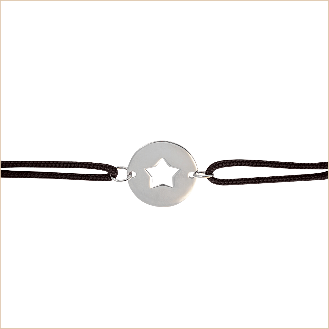 Ysis gold star medal cord bracelet
