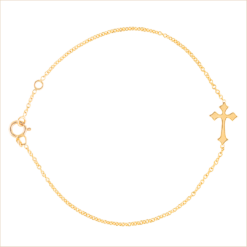 bracelet croix or 18 carats aupiho joaillerie
