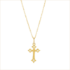 collier croix diamants or jaune Romy or recyclé 18 carats aupiho joaillerie