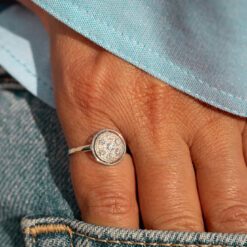 Etincelle diamonds ring white gold engagement ring paved with white diamonds 18k recycled gold aupiho joaillerie