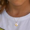 necklace medal star 18 carat yellow gold celeste aupiho jewelry