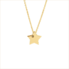 necklace star yellow gold black diamond 18 carats recycled gold aupiho jewellery