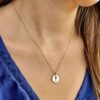 collier médaille clé or jaune or recyclé 18 carats aupiho joaillerie