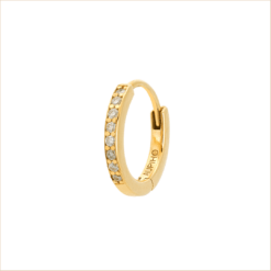 Eternelle diamonds Creole yellow gold white diamonds 18k recycled gold aupiho jewellery