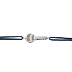 key cord bracelet white gold 18 carat recycled gold aupiho jewellery