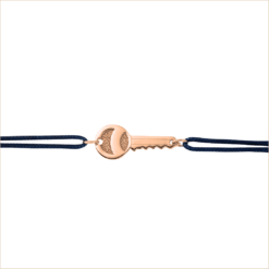 key cord bracelet pink gold 18 carat recycled gold aupiho jewellery