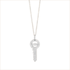 key necklace white gold and white diamonds 18 carat gold recycled fine diamond chain aupiho jewelry