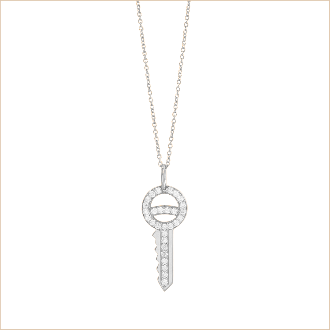 Key diamonds necklace Sésame – White Gold