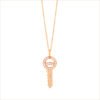 Key diamonds necklace gold and white diamonds 18k gold recycled fine diamond chain aupiho jewelry