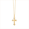 collier croix en or et diamants blancs chaine fine or jaune 18 carats recyclé aupiho joaillerie