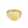 ring signet ring yellow gold 18 carats recycled aupiho jewellery