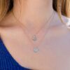 collier médaille étoiles constellation or jaune diamants blancs pierres précieuses saphirs or recyclé 18 carats aupiho joaillerie