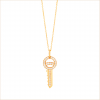 collier clé diamants sesame or jaune recyclé 18 carats aupiho joaillerie