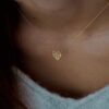 collier coeur or jaune or recyclé 18 carats aupiho joaillerie