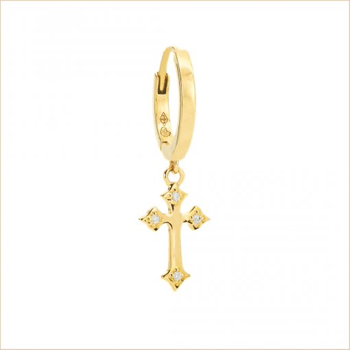 créole croix or et diamants blancs aupiho joaillerie