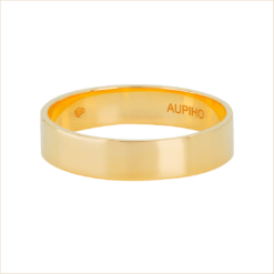 bague alliance or 18 carats ruban or jaune recyclé aupiho joaillerie