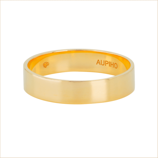 bague alliance or 18 carats ruban or jaune recyclé aupiho joaillerie
