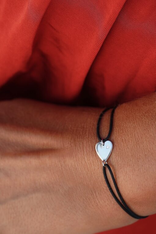 bracelet coeur en or cordon enfant femme or recyclé bijou aupiho joaillerie